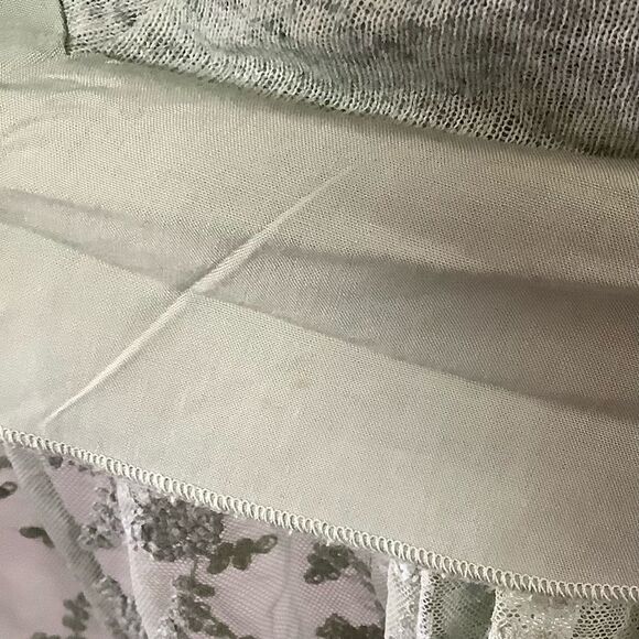 Green Fairycore Oversized Lagenlook Mori Kei Forest Fairy Ruffle Tunic Top M - Picture 5 of 5